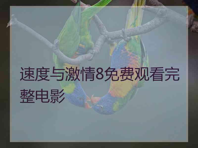 速度与激情8免费观看完整电影