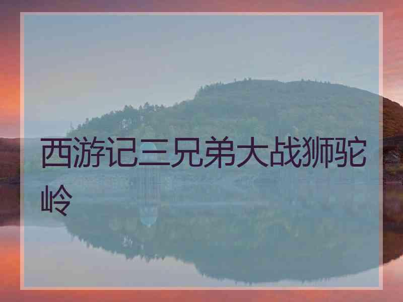 西游记三兄弟大战狮驼岭