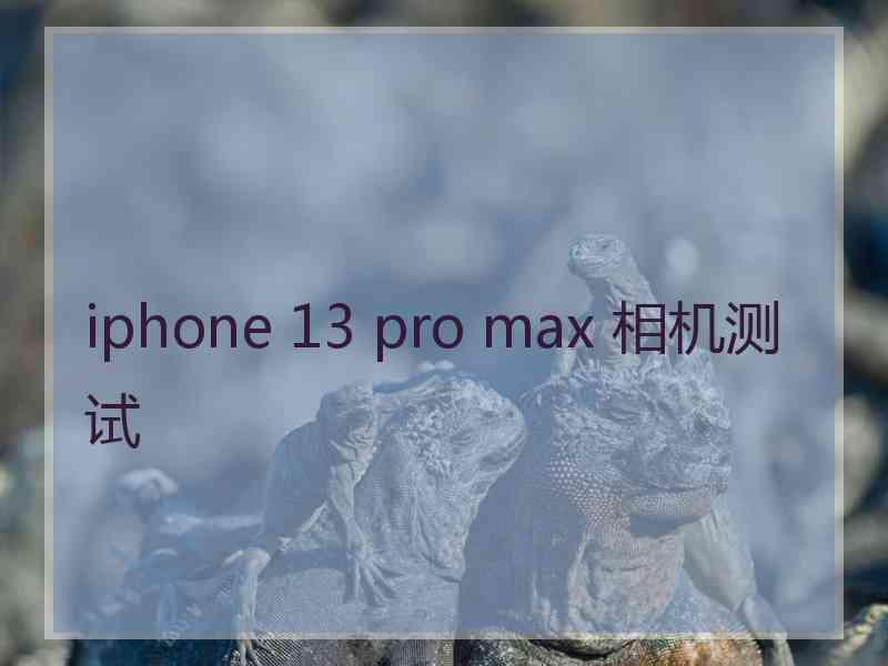 iphone 13 pro max 相机测试