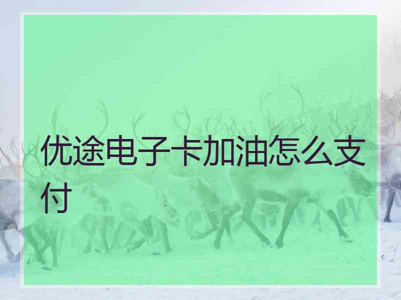 优途电子卡加油怎么支付