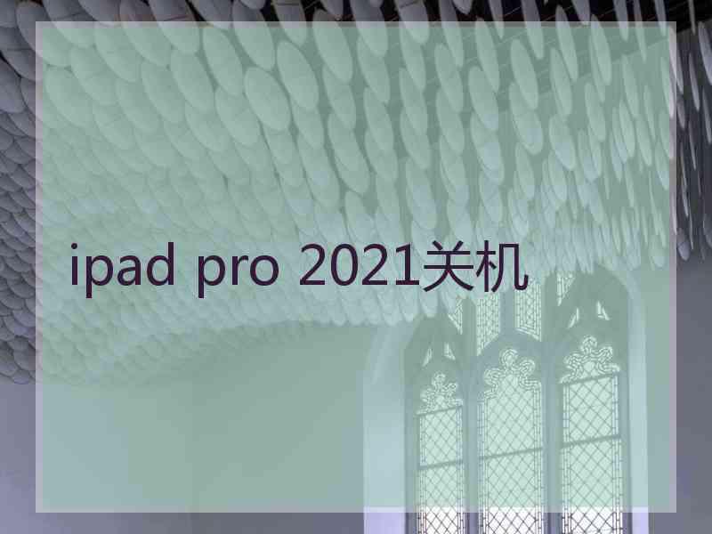 ipad pro 2021关机