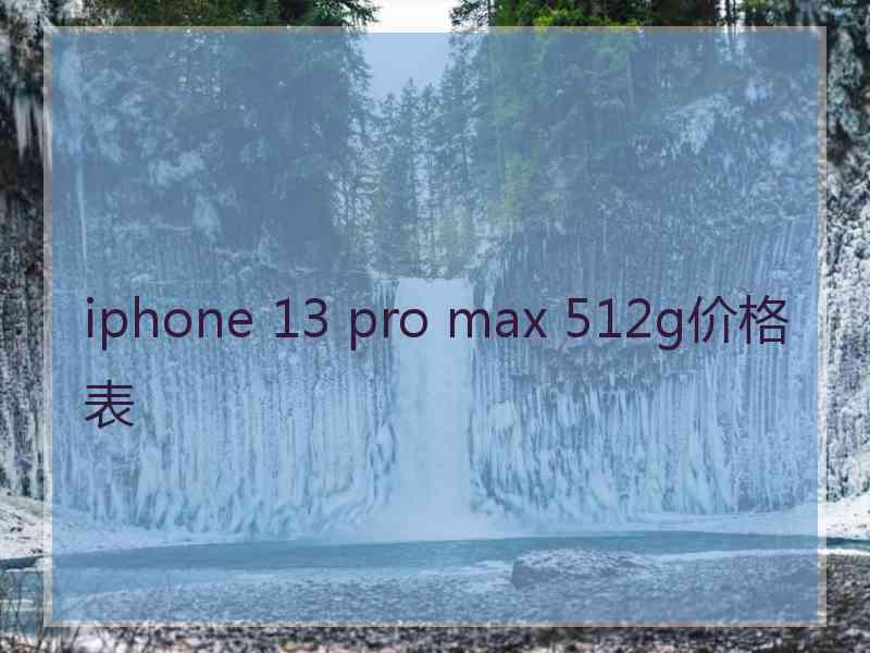 iphone 13 pro max 512g价格表