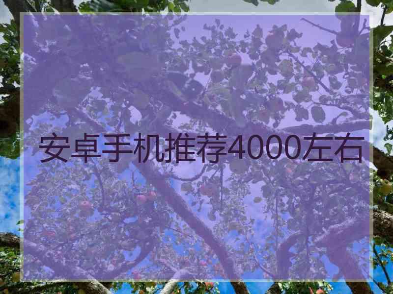 安卓手机推荐4000左右