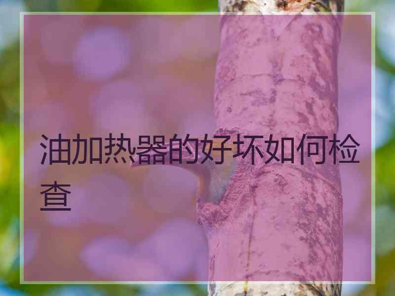 油加热器的好坏如何检查