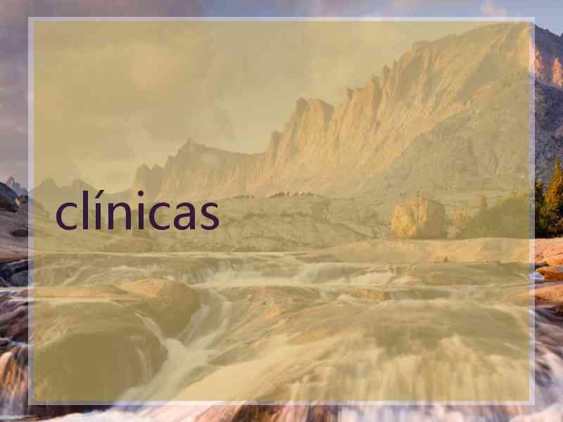 clínicas