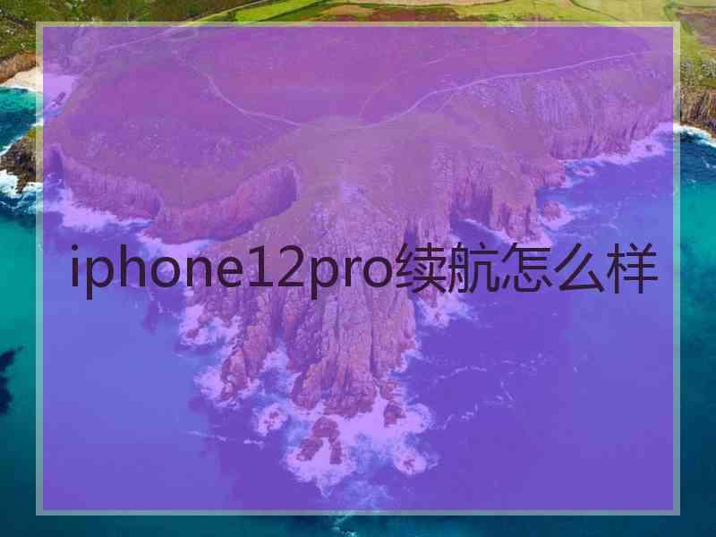 iphone12pro续航怎么样