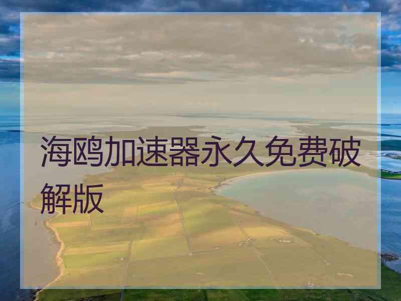 海鸥加速器永久免费破解版