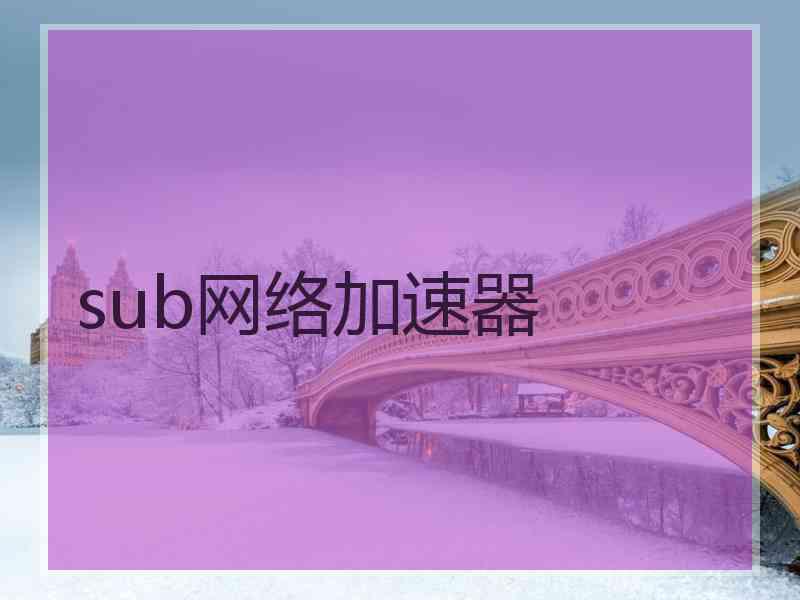 sub网络加速器