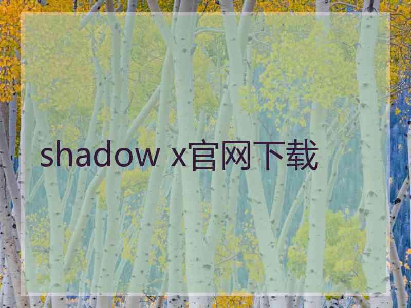 shadow x官网下载