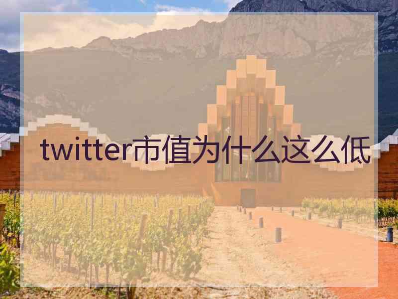 twitter市值为什么这么低