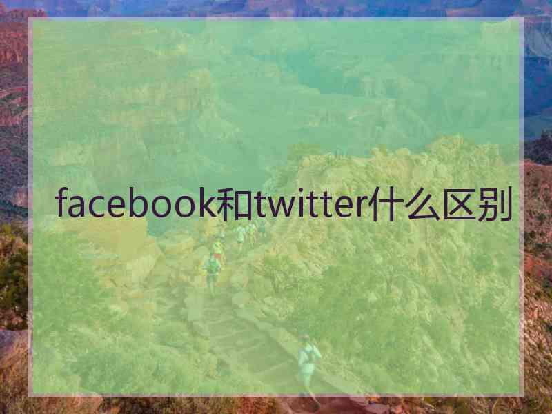 facebook和twitter什么区别