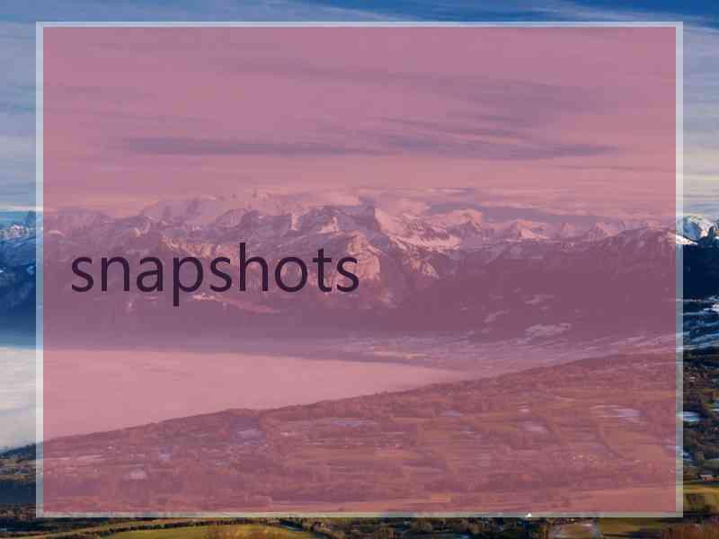 snapshots