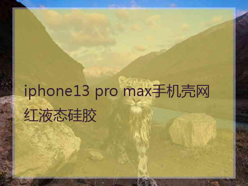 iphone13 pro max手机壳网红液态硅胶