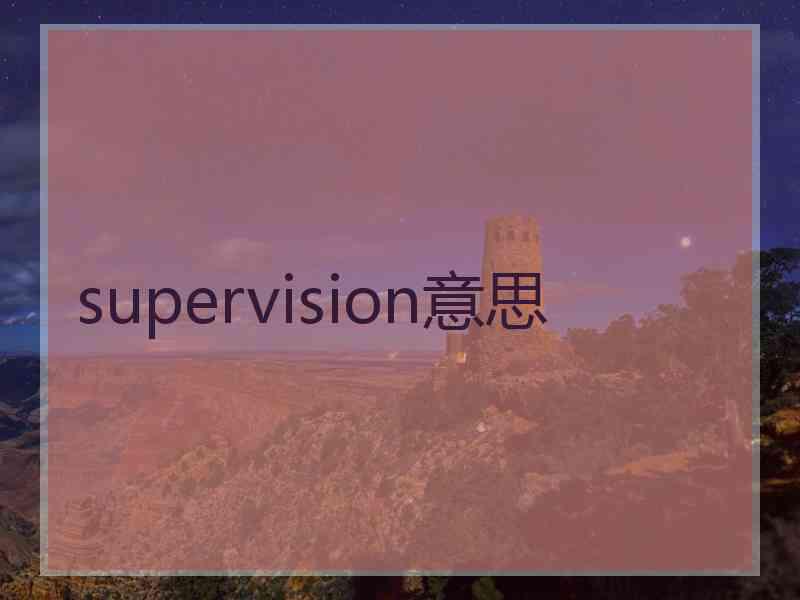 supervision意思