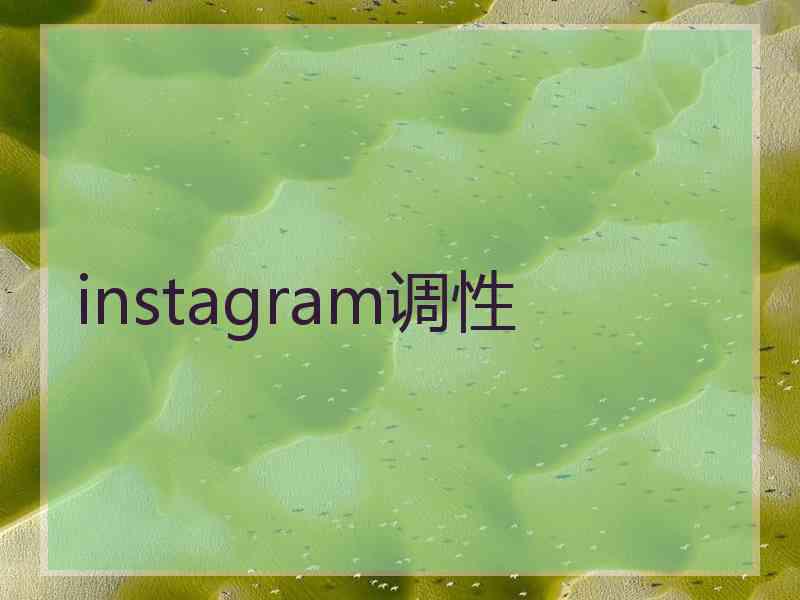 instagram调性