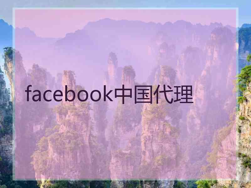 facebook中国代理