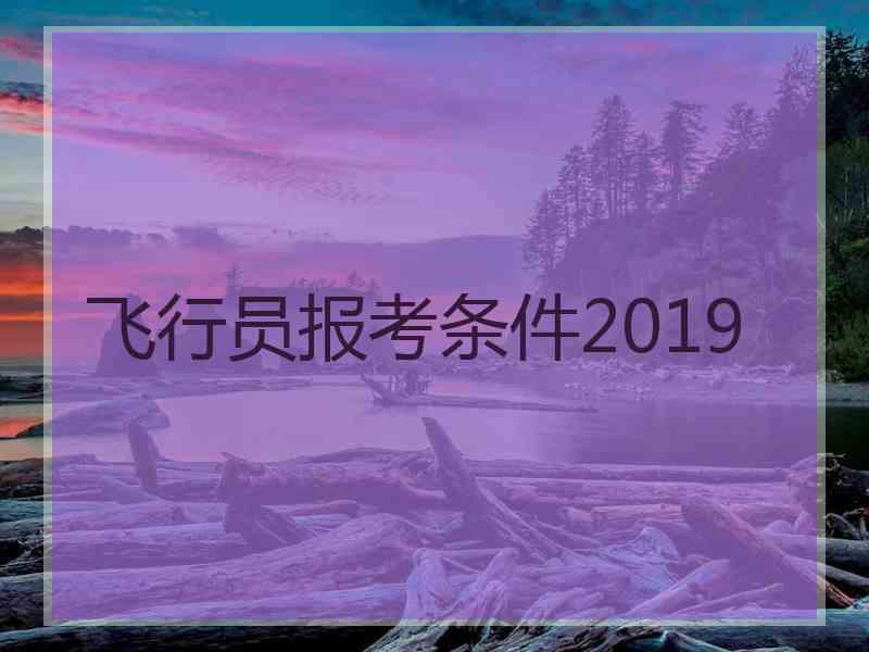 飞行员报考条件2019