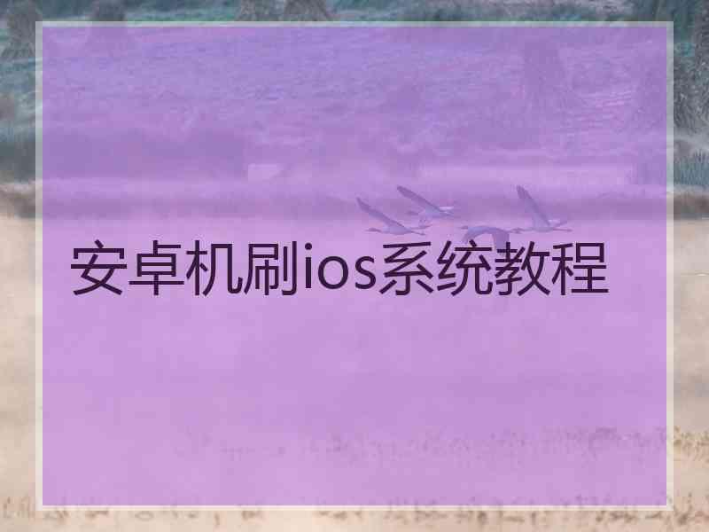 安卓机刷ios系统教程