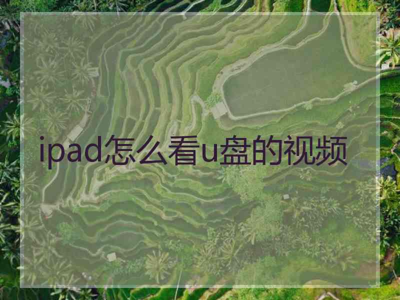 ipad怎么看u盘的视频