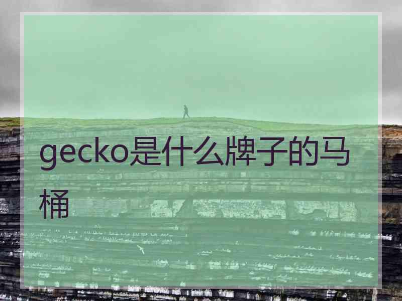 gecko是什么牌子的马桶