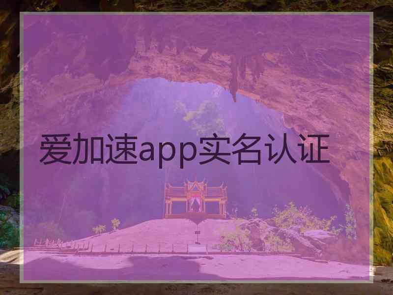 爱加速app实名认证