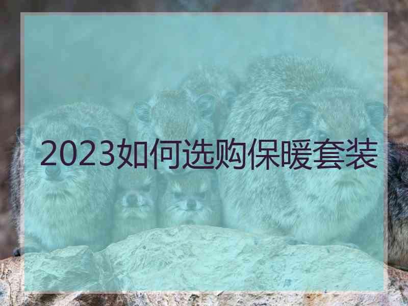 2023如何选购保暖套装