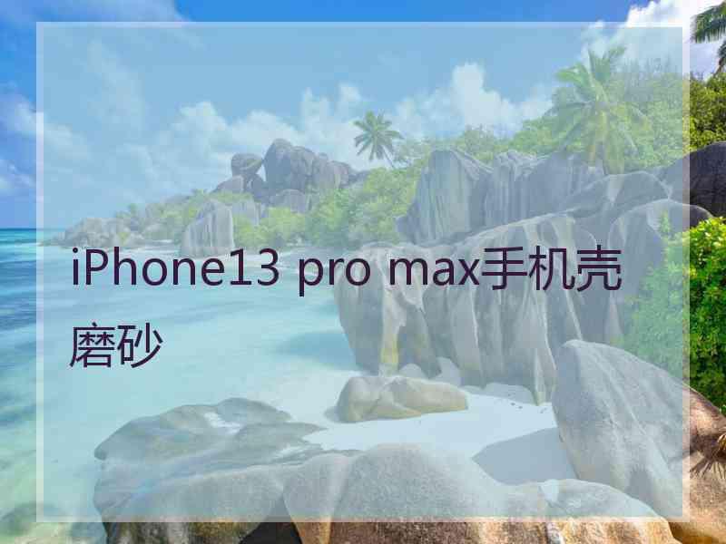 iPhone13 pro max手机壳磨砂