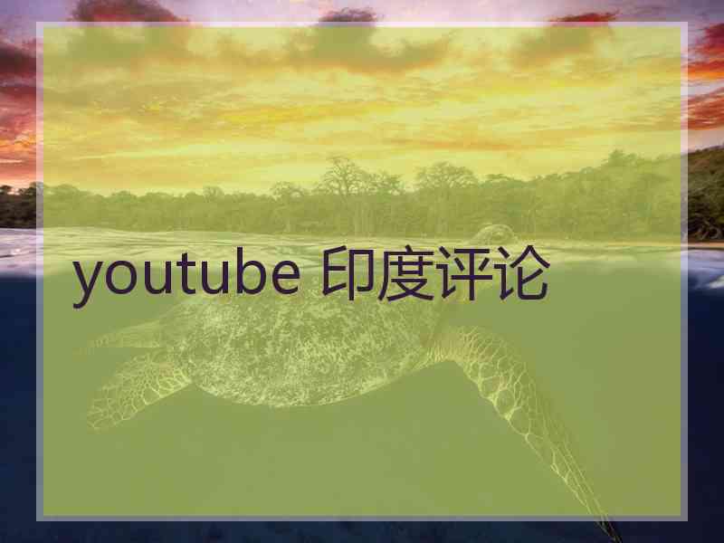 youtube 印度评论