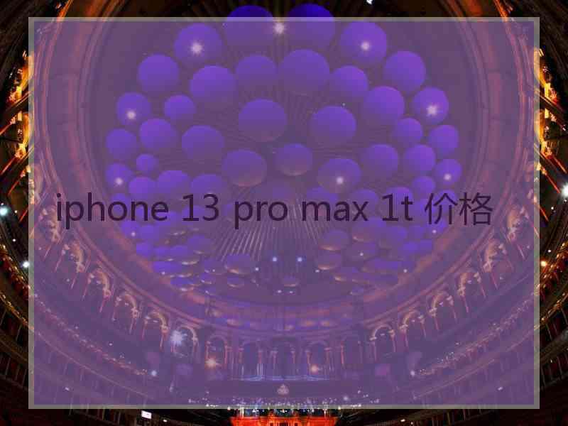 iphone 13 pro max 1t 价格