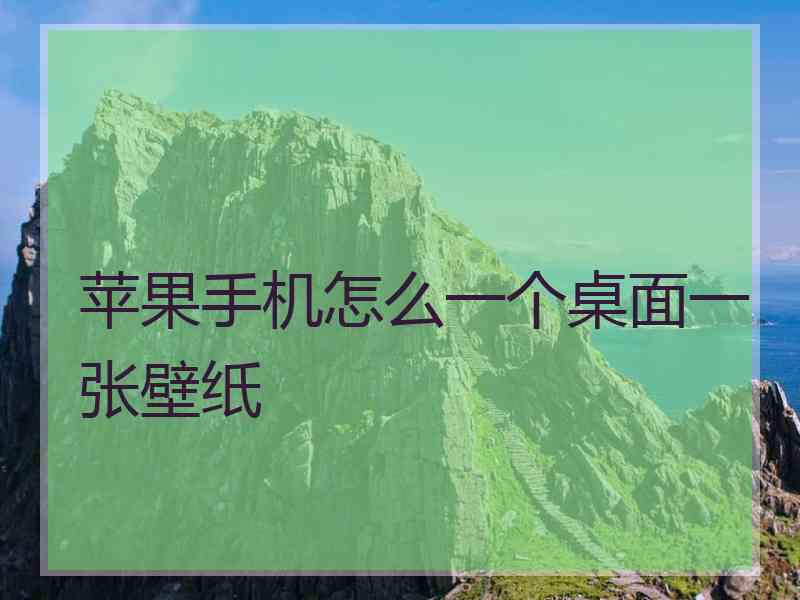 苹果手机怎么一个桌面一张壁纸