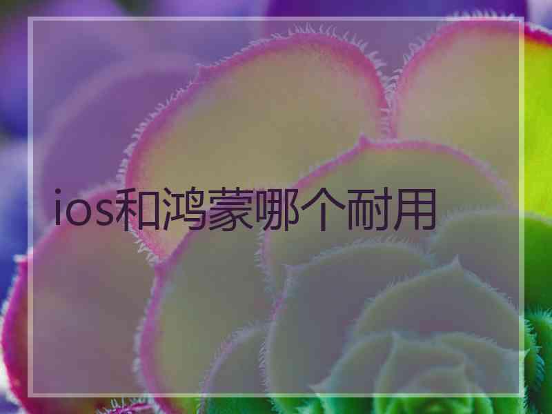 ios和鸿蒙哪个耐用