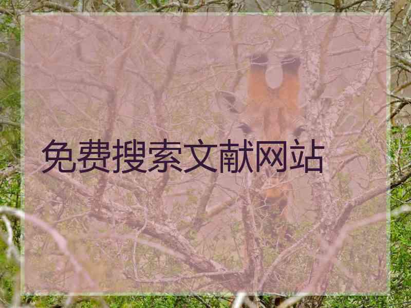 免费搜索文献网站