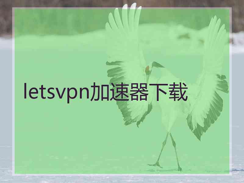 letsvpn加速器下载