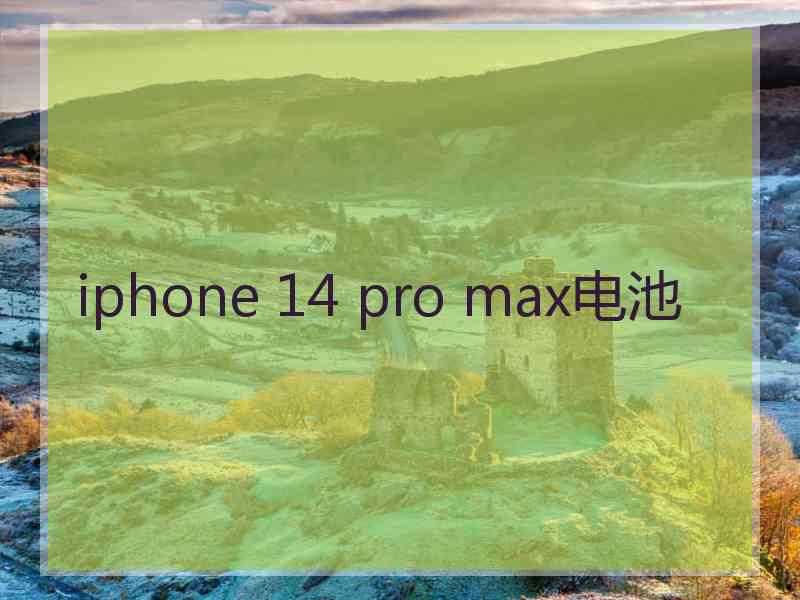 iphone 14 pro max电池