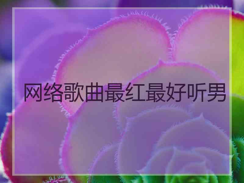 网络歌曲最红最好听男