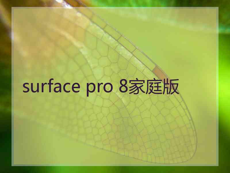 surface pro 8家庭版