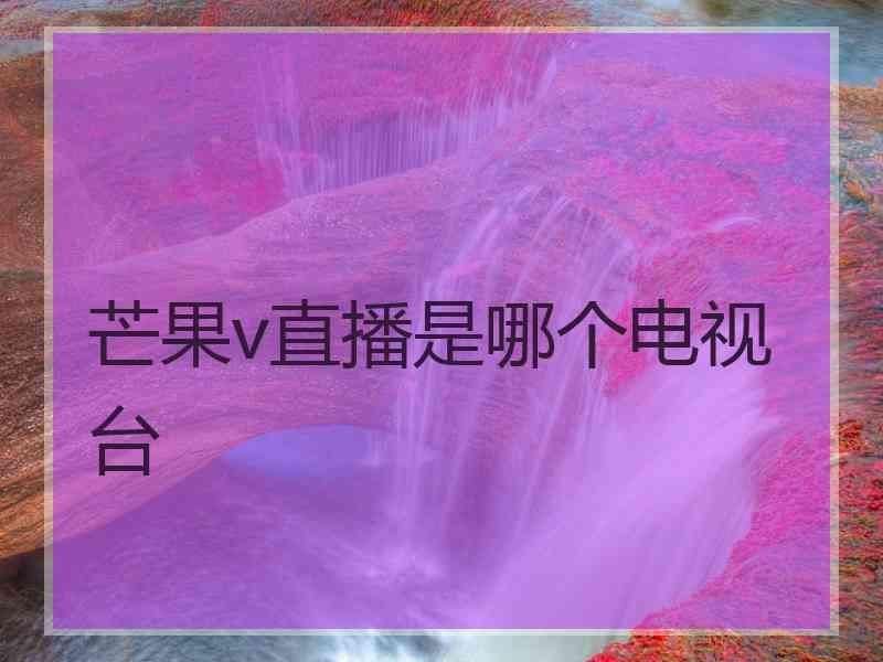 芒果v直播是哪个电视台