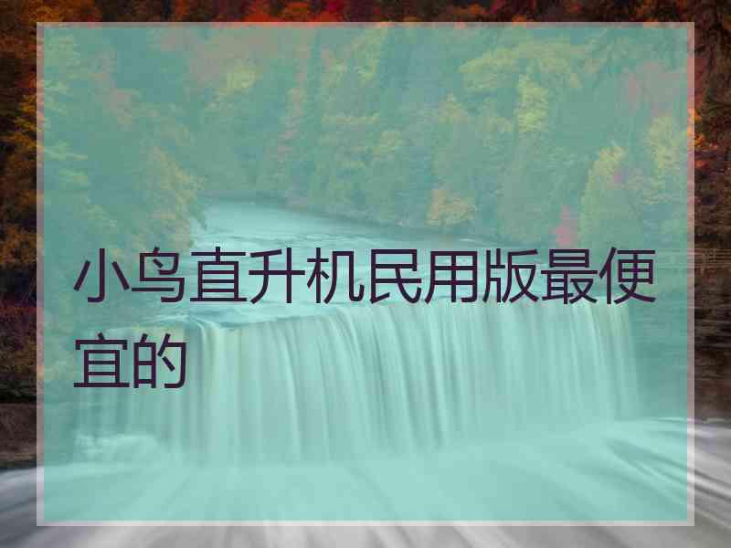 小鸟直升机民用版最便宜的