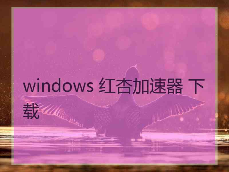 windows 红杏加速器 下载