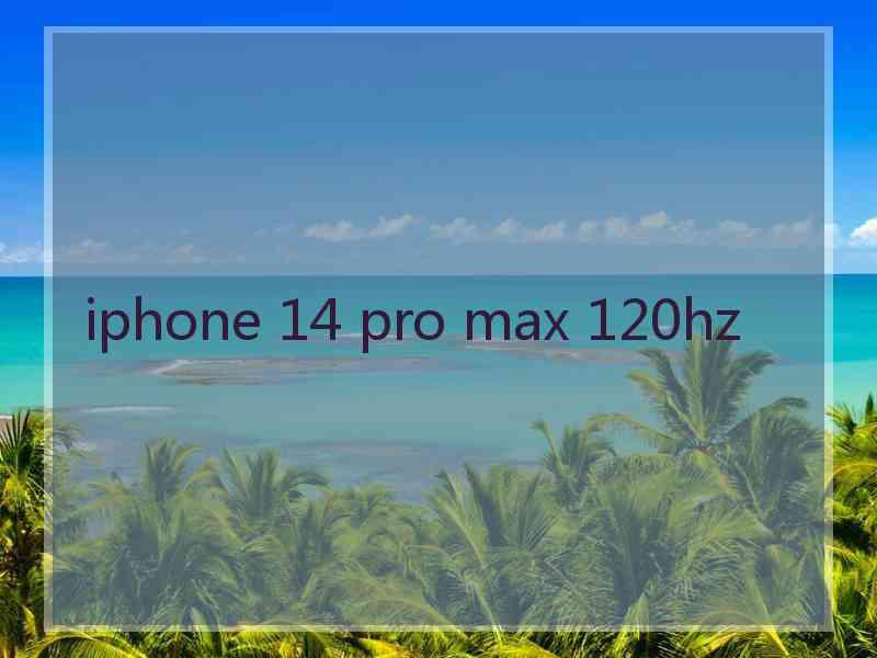 iphone 14 pro max 120hz