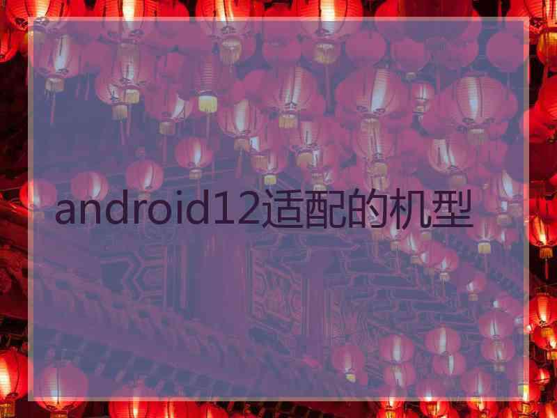 android12适配的机型