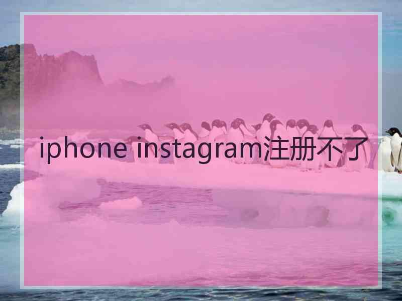 iphone instagram注册不了