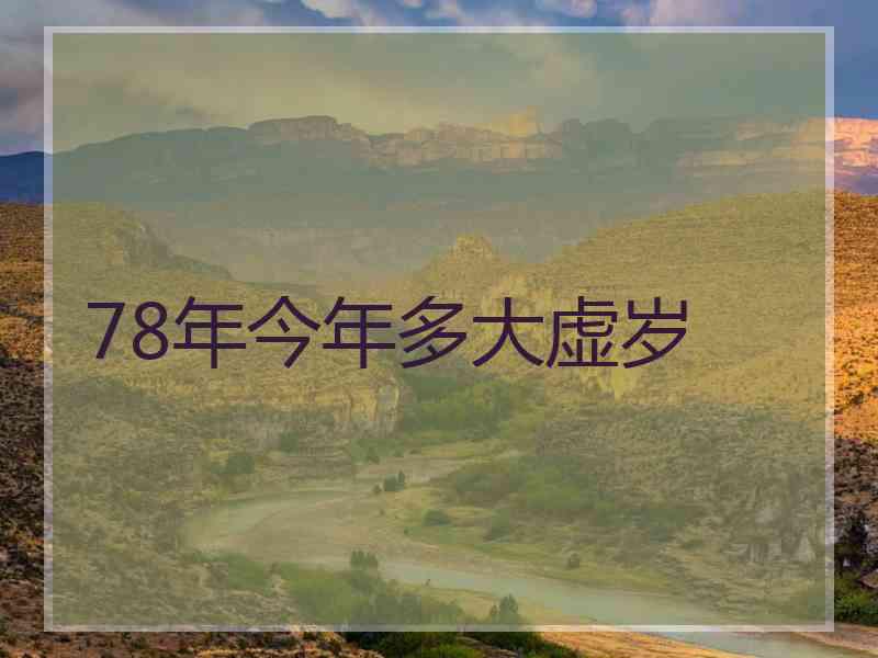 78年今年多大虚岁