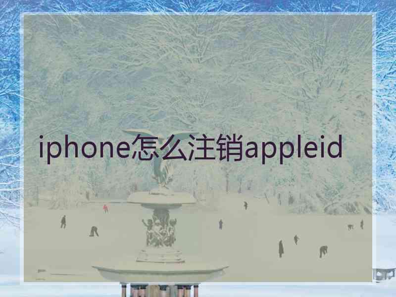 iphone怎么注销appleid