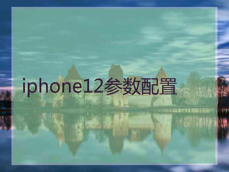 iphone12参数配置