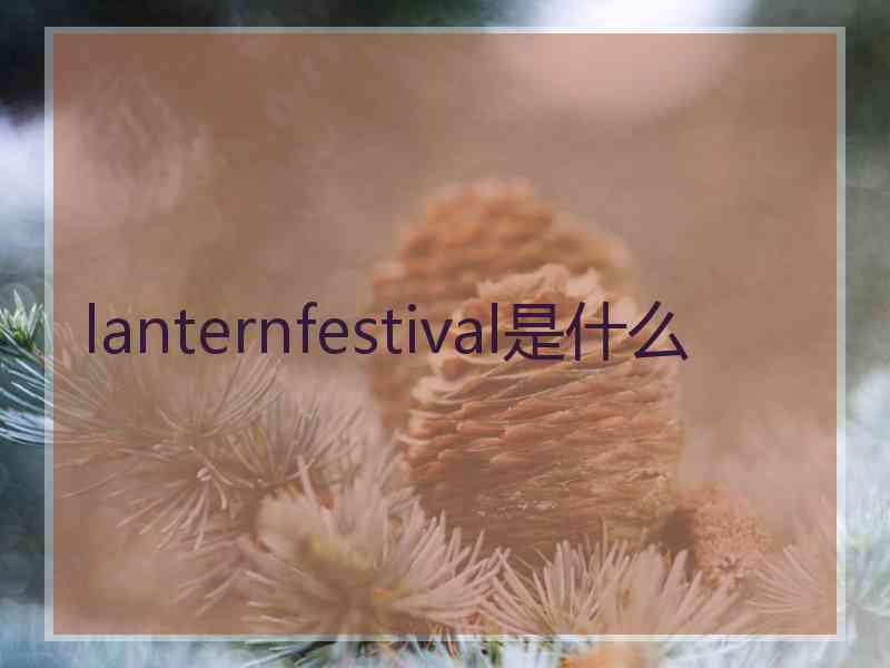 lanternfestival是什么