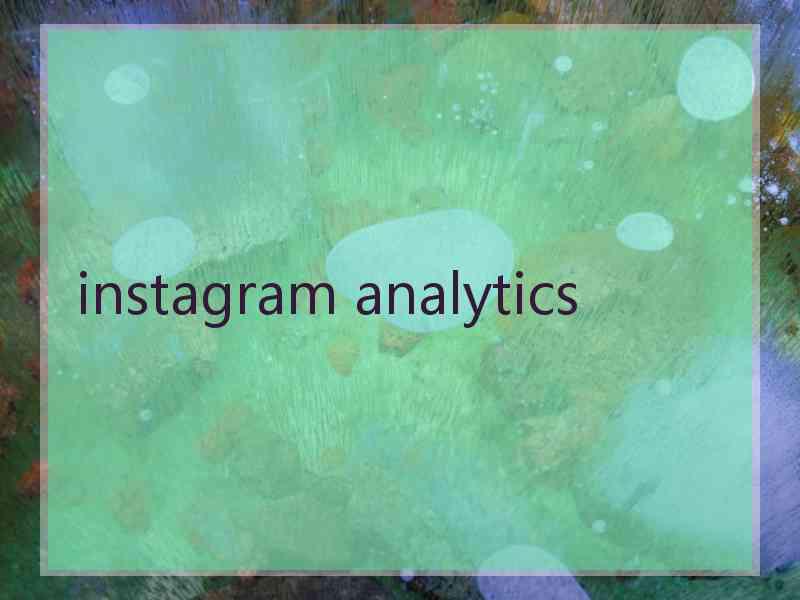 instagram analytics