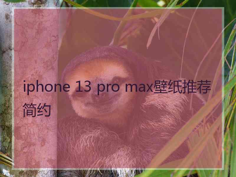 iphone 13 pro max壁纸推荐简约