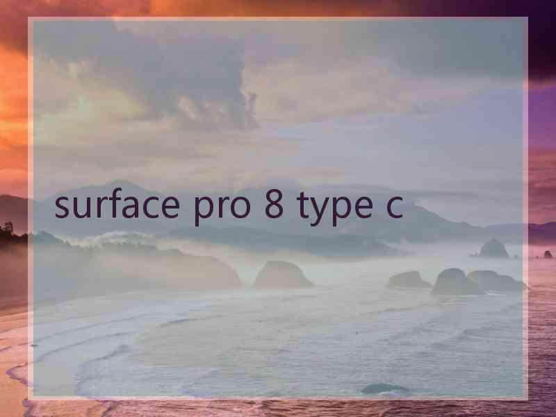 surface pro 8 type c