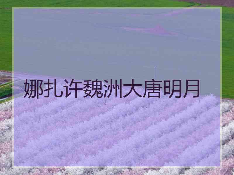 娜扎许魏洲大唐明月